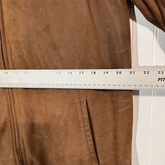 Wilsons Leather M Julian Brown Leather Jacket Men’s Medium Thinsulate Zip Coat - Picture 7 of 13